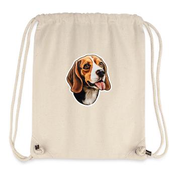 Beagle Head - Stanley/Stella Recycled Gym Bag - natural - Front
