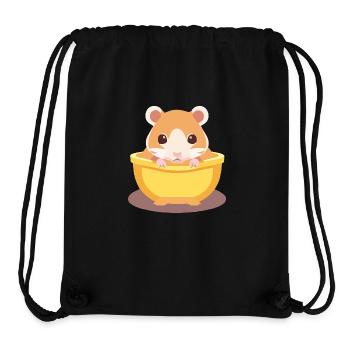 süßer Hamster in Schüssel - Stanley/Stella recycelter Gym Bag - Schwarz - Vorne