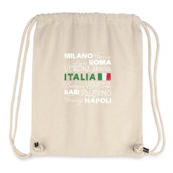 Italy Retro City and Flag Vintage Holiday - Stanley/Stella Recycled Gym Bag - natural - Front