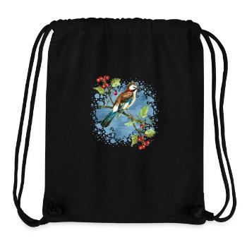 Bunter Vogel - Stanley/Stella recycelter Gym Bag - Schwarz - Vorne