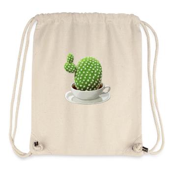 Cactus café - Sac à cordon recyclé Stanley/Stella - blanc naturel - Devant