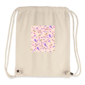 Elegantes Design von Blättern und dekorativen Motiven - Stanley/Stella recycelter Gym Bag - Naturweiß - Vorne