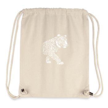 Tigre tribal - Sac à cordon recyclé Stanley/Stella - blanc naturel - Devant