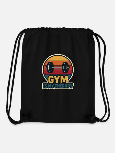 Fitness ist meine Therapie - Stanley/Stella recycelter Gym Bag - Schwarz