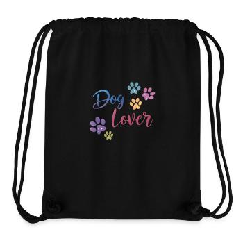 Amoureux des chiens - Sac à cordon recyclé Stanley/Stella - noir - Devant
