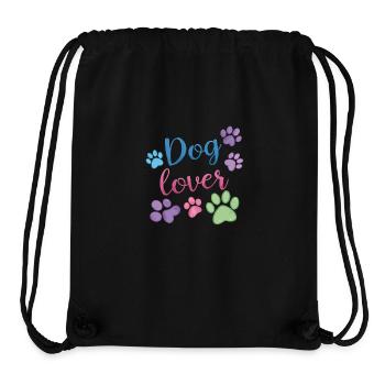Amoureux des chiens - Sac à cordon recyclé Stanley/Stella - noir - Devant