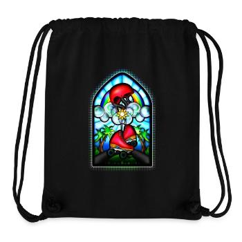 Holy Skates - Kirchenfenster mit Rollschuhen - Stanley/Stella recycelter Gym Bag - Schwarz - Vorne