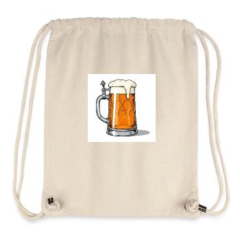 Chope à bière : symbole du brassage allemand - Sac à cordon recyclé Stanley/Stella - blanc naturel - Devant