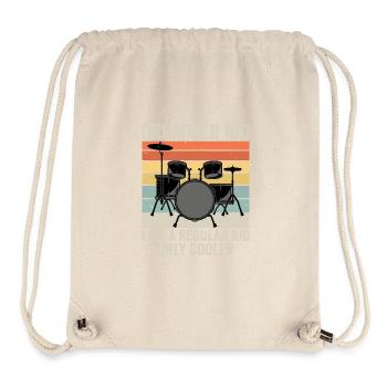 Drummer kid like a regular kid only cooler - Sac à cordon recyclé Stanley/Stella - blanc naturel - Devant