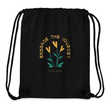 EMBRACE THE JOURNEY - Stanley/Stella recycelter Gym Bag - Schwarz - Vorne