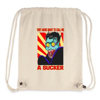 vampire horreur dessin animé humour une ventouse drôle design - Sac à cordon recyclé Stanley/Stella - blanc naturel - Devant
