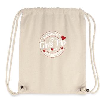 Warning Girls Trip 2024 Vacation Love Heart - Stanley/Stella Recycled Gym Bag - natural - Front