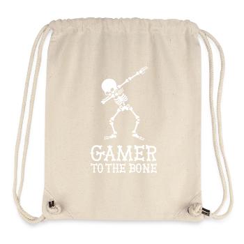 'GAMER TO THE BONE' DAB DABBING Skelett Gaming - Stanley/Stella recycelter Gym Bag - Naturweiß - Vorne