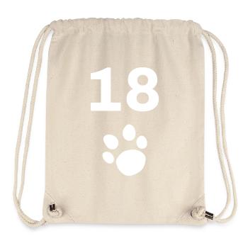 18, Tier tatze, Geburtstagsgeschenk - Stanley/Stella recycelter Gym Bag - Naturweiß - Vorne