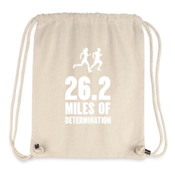 Marathon - 26,2 Meilen Entschlossenheit - Stanley/Stella recycelter Gym Bag - Naturweiß - Vorne