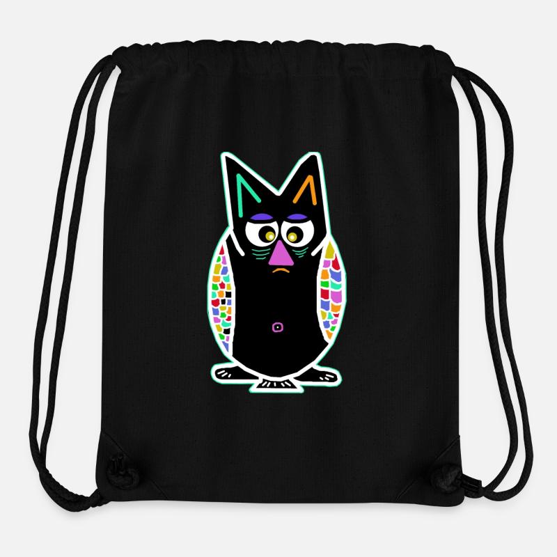 Eule Eulen33 Nachtaktiv Vogel Kinder Baby Vögel - Stanley/Stella recycelter Gym Bag - Schwarz
