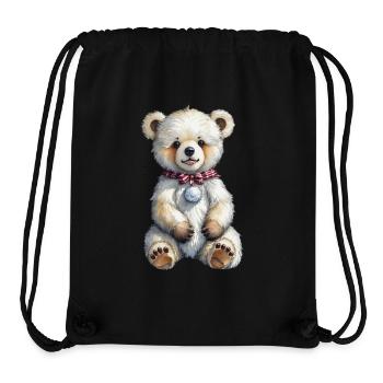 Cute Christmas Bear - Stanley/Stella Recycled Gym Bag - black - Front