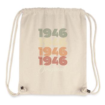 1946 Original Vintage Geburtstagsgeschenk 1946 - Stanley/Stella recycelter Gym Bag - Naturweiß - Vorne