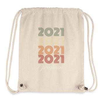 2021 Cadeau D'anniversaire Vintage Original 2021 - Sac à cordon recyclé Stanley/Stella - blanc naturel - Devant