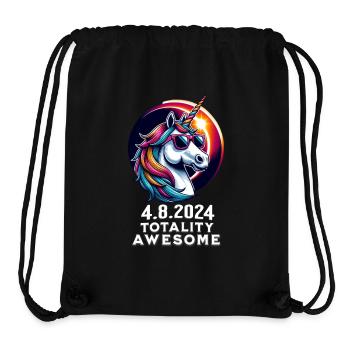 Unicorn in Sunglasses Solar Eclipse 2024 - Stanley/Stella Recycled Gym Bag - black - Front