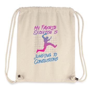 Lieblingsübung Voreilige Schlüsse Kuh-Motiv - Stanley/Stella recycelter Gym Bag - Naturweiß - Vorne