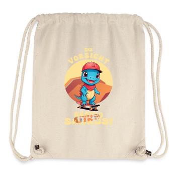 Beware of Skateosaurus - Stanley/Stella Recycled Gym Bag - natural - Front