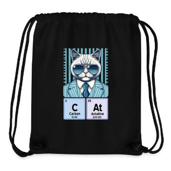 Chemistry Cat: The Cool Catalyst - Stanley/Stella Recycled Gym Bag - black - Front