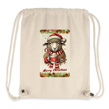 Christmas sheep with hot chocolate - Stanley/Stella Recycled Gym Bag - natural - Front