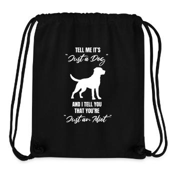 Chien Chien Amour Chien Propriétaire Chien École Maître - Sac à cordon recyclé Stanley/Stella - noir - Devant