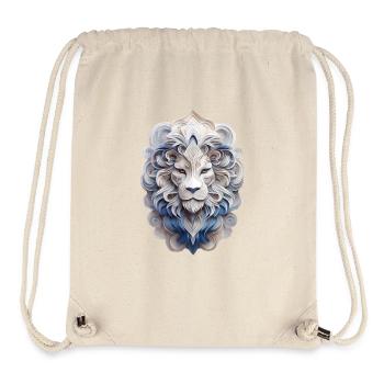 Signe du zodiaque Lion - Sac à cordon recyclé Stanley/Stella - blanc naturel - Devant