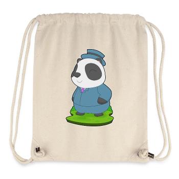 Panda Bräutigam Anzug Hochzeit - Stanley/Stella recycelter Gym Bag - Naturweiß - Vorne