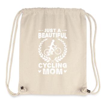 Fahrradfahrer Mutter - Stanley/Stella recycelter Gym Bag - Naturweiß - Vorne