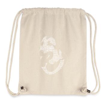 Berger Allemand Mot Art Cadeau - Sac à cordon recyclé Stanley/Stella - blanc naturel - Devant