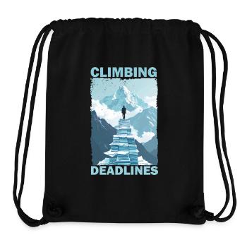 Deadlines erklimmen – Lustiger Berg der Büroauslastung - Stanley/Stella recycelter Gym Bag - Schwarz - Vorne