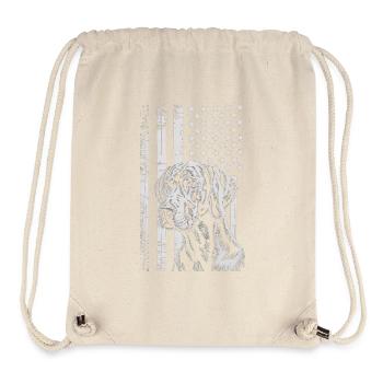 Patriotisches Hundeporträt - Stanley/Stella recycelter Gym Bag - Naturweiß - Vorne