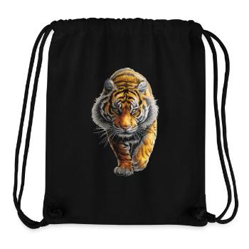 Tigre - Sac à cordon recyclé Stanley/Stella - noir - Devant