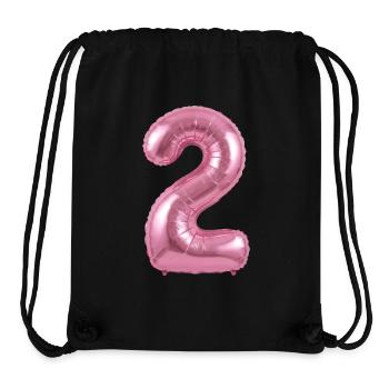 2. Geburtstag Shirt, helium Ballon - Stanley/Stella recycelter Gym Bag - Schwarz - Vorne