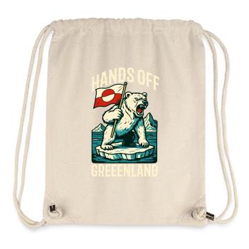 Hands Off Greenland Flag Arctic Polar Bear - Stanley/Stella recycelter Gym Bag - Naturweiß - Vorne