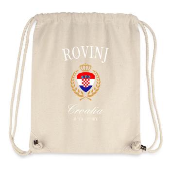 Couronne des armoiries de Rovinj Croatia – Souvenir de voyage - Sac à cordon recyclé Stanley/Stella - blanc naturel - Devant