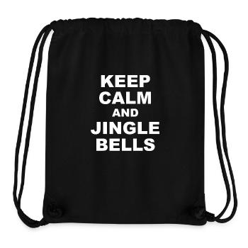 Keep Calm and Jingle bells - Stanley/Stella recycelter Gym Bag - Schwarz - Vorne