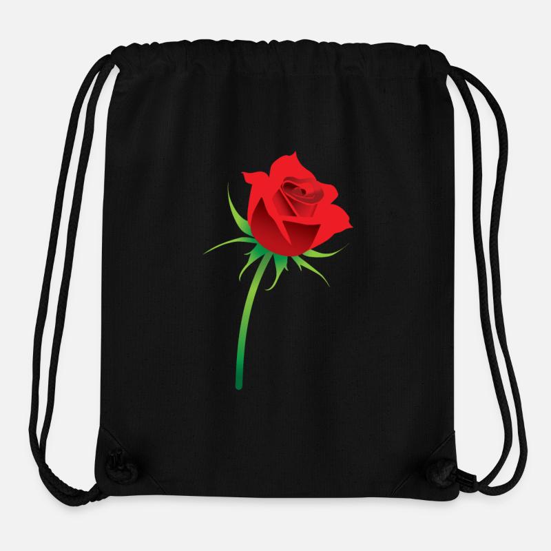 Rote Rose - Stanley/Stella recycelter Gym Bag - Schwarz