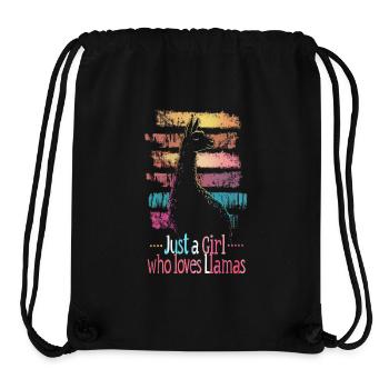 Llama Alpaca Vintage Just a Girl who loves Llamas - Stanley/Stella Recycled Gym Bag - black - Front