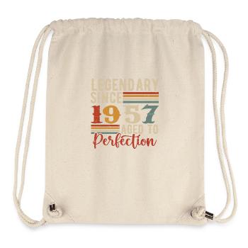Legendär seit 1957. Geburtstagsgeschenk 1957 - Stanley/Stella recycelter Gym Bag - Naturweiß - Vorne