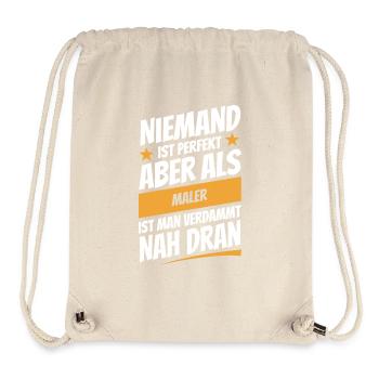 Niemand ist perfekt - Maler - Spruch - Stanley/Stella recycelter Gym Bag - Naturweiß - Vorne