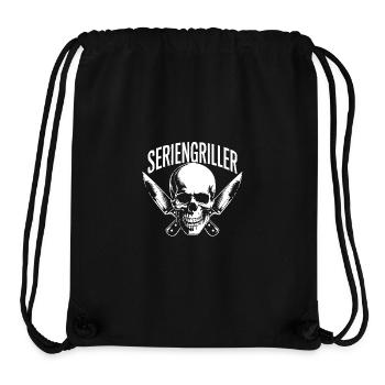 Skull Seriengriller mit gekreuzten Grillmessern - Stanley/Stella recycelter Gym Bag - Schwarz - Vorne