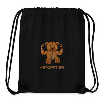 Ours en peluche sur les stéroïdes anabolisants - Sac à cordon recyclé Stanley/Stella - noir - Devant