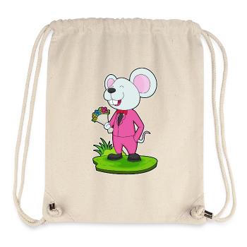 Mouse Groom Bouquet Wedding - Stanley/Stella Recycled Gym Bag - natural - Front