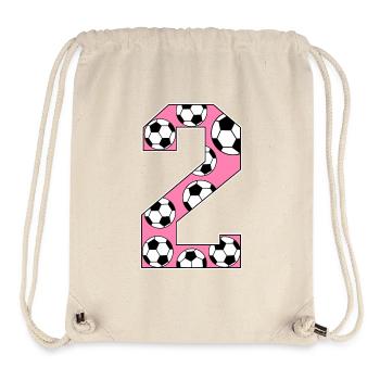 2 Geburtstag Fußball rosa - Stanley/Stella recycelter Gym Bag - Naturweiß - Vorne
