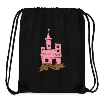 Burg Prinzessin Märchen Mädchen Schloss Punkte Dot - Stanley/Stella recycelter Gym Bag - Schwarz - Vorne