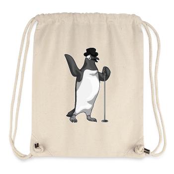 Chant du micro Penguin Singer - Sac à cordon recyclé Stanley/Stella - blanc naturel - Devant